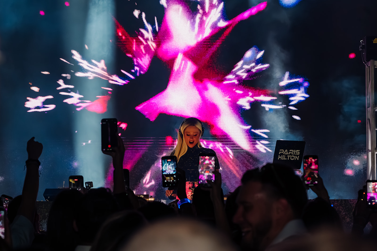 Paris Hilton performing a DJ set at the Signia by Hilton Diplomat Beach Resort
