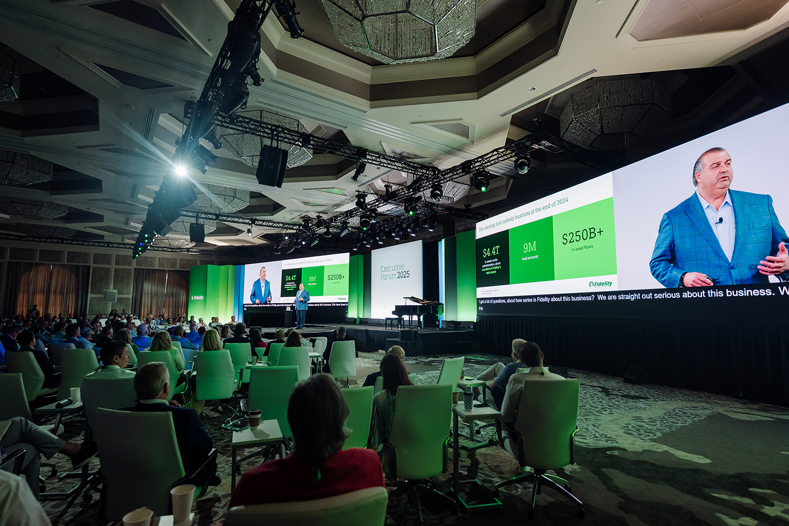 Fidelity Executive Forum 2025 keynote with speaker on stage and IMAG screens