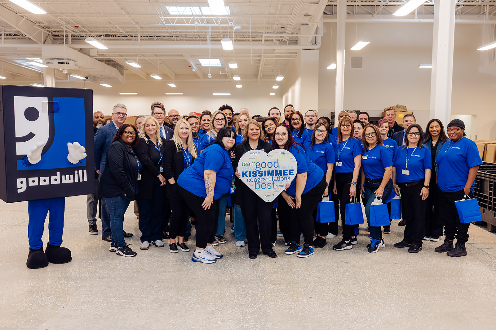 Goodwill of Central Florida Kissimmee store team group photo on grand opening day