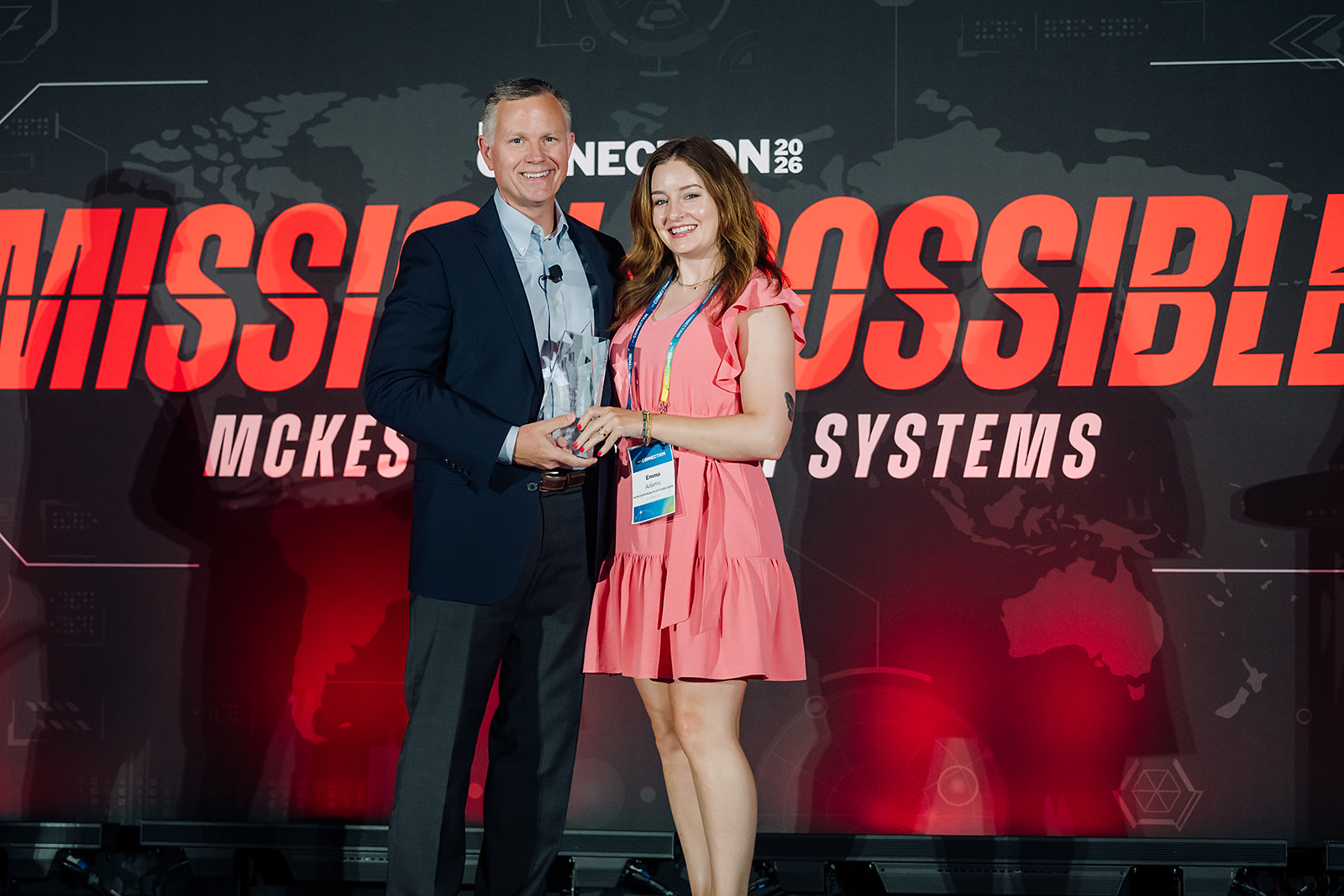 Award presentation on stage at NAPS Connection 2026 Mission Possible conference in Miami
