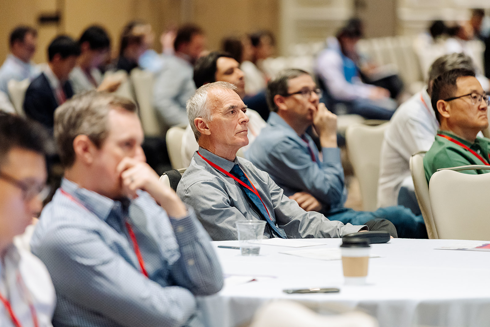 Attendees listening during Shock Society conference session in Las Vegas