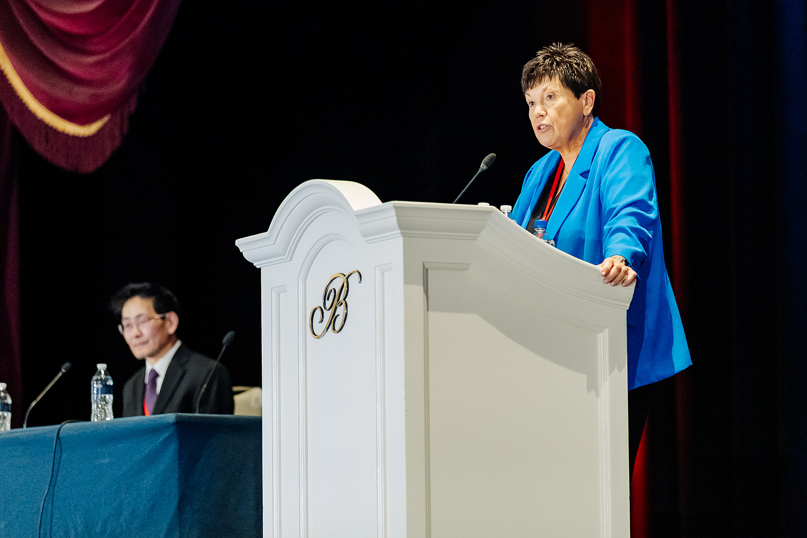 Panel speaker presenting at Shock Society conference at Bellagio Las Vegas
