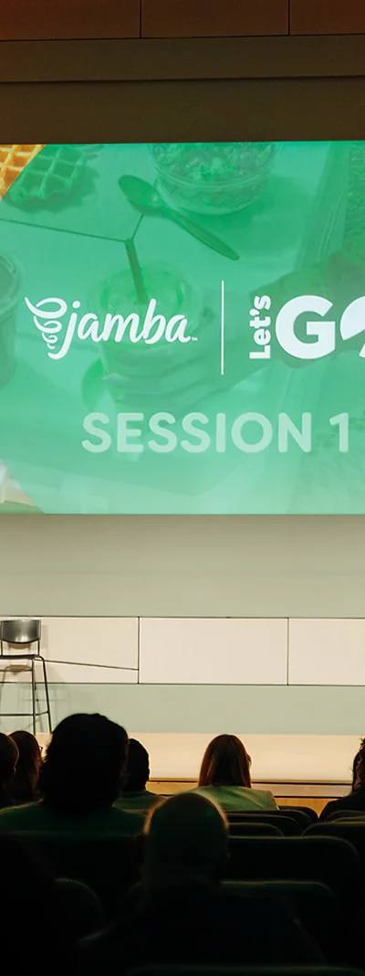 Jamba brand Session 1 stage at the Georgia World Congress Center during the GoTo Foods conference in Atlanta
